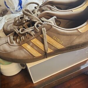 adidas Gazelle Brown with Tan Suede Stripes Men’s Sneakers